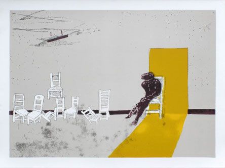 Click the image for a view of: Robert Hodgins. Chairs. 2009. Lithograph. 30/40. 576X770 mm