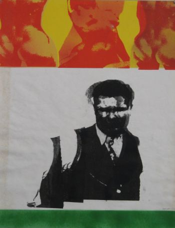 Click the image for a view of: Jan Neethling. Pretty Boy Floyd. 1980. Mixed media. 660X510 mm