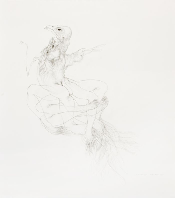 Click the image for a view of: Paolo & Francesca. 2011. Pencil and coloured pencil on paper. 1190X992mm