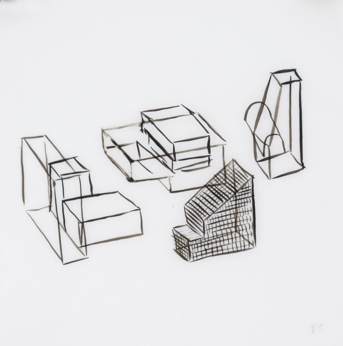 Click the image for a view of: Building Code IV. 2011. Ink on drafting film. 177X177mm