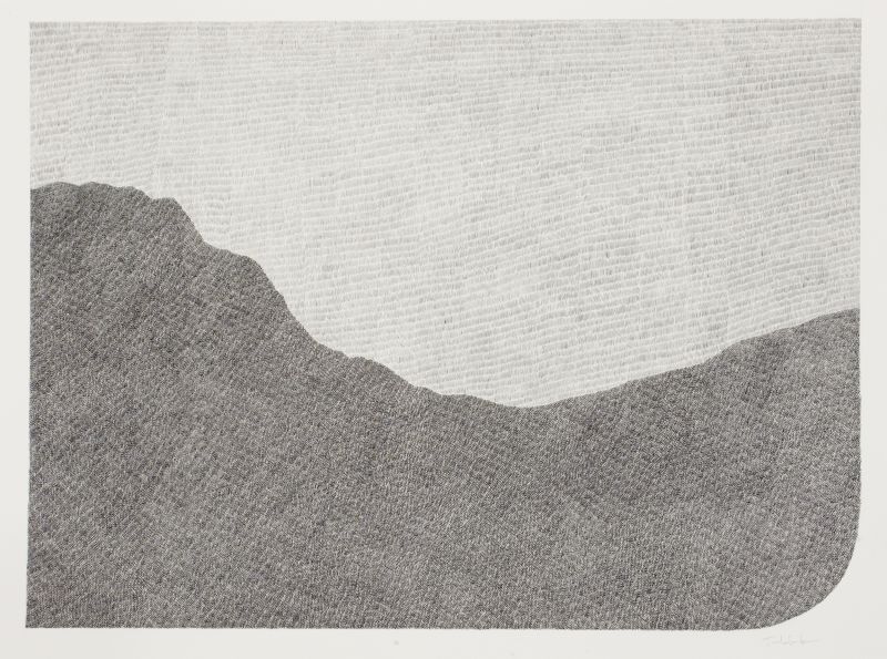 Click the image for a view of: Dark Mountain (light). 2011. Ink on paper. 570X756mm