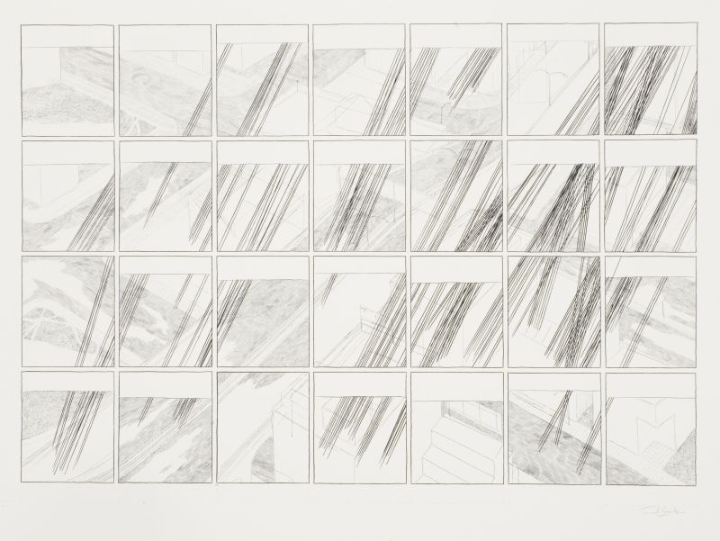 Click the image for a view of: Rain Story. 2011. Ink, pencil on paper. 571X760mm