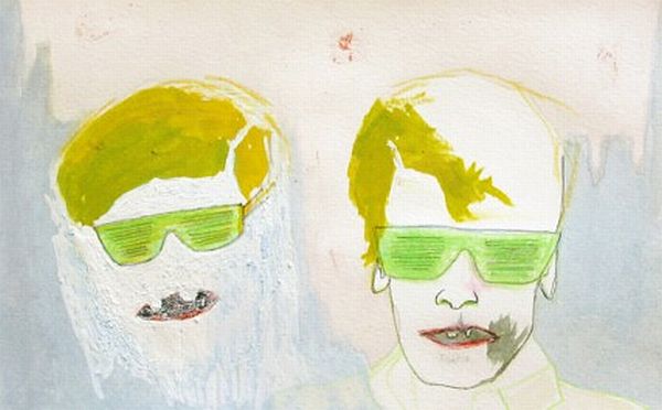 Click the image for a view of: Willie Saayman. MENTAL. 2011. Watercolour, pencil, tippex on paper. 125X205mm