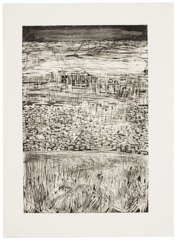 Click the image for a view of: Nhlanhla Xaba. Untitled. Etching. 755X550mm