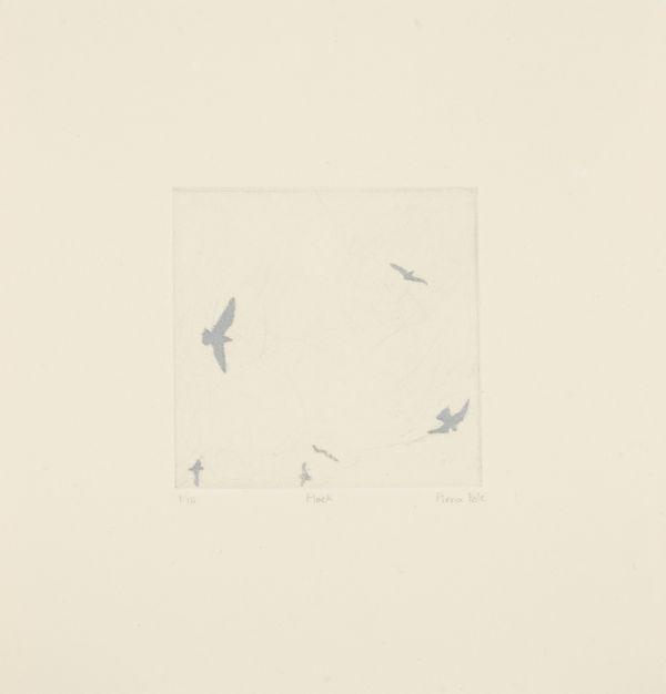 Click the image for a view of: Flight: Flock. 2011. Etching. Edition 15. 182X174mm