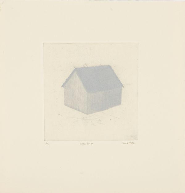 Click the image for a view of: Flight: Straw house. 2011. Etching. Edition 15. 185X170mm
