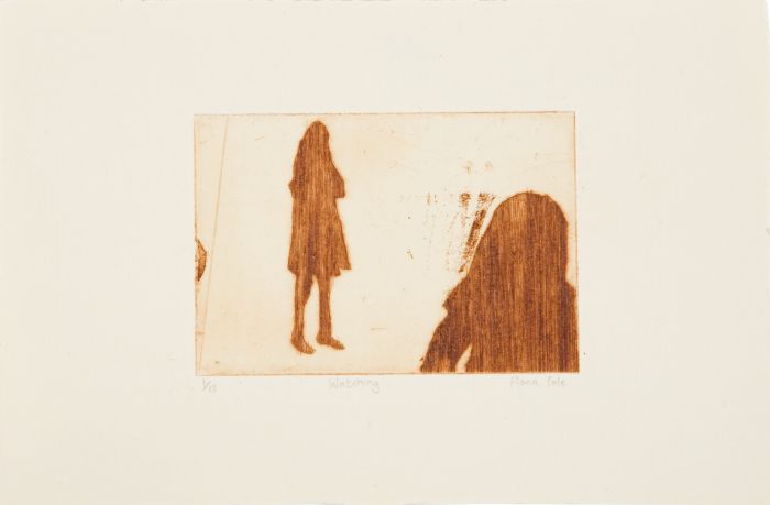 Click the image for a view of: Moving: Watching. 2011. Etching. Edition 15. 126X178mm