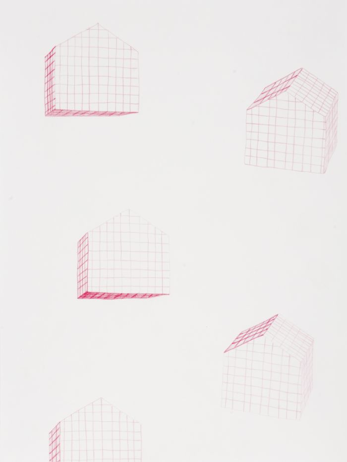 Click the image for a view of: Home II. 2010. Coloured pencil, gouache on paper. 315X240mm