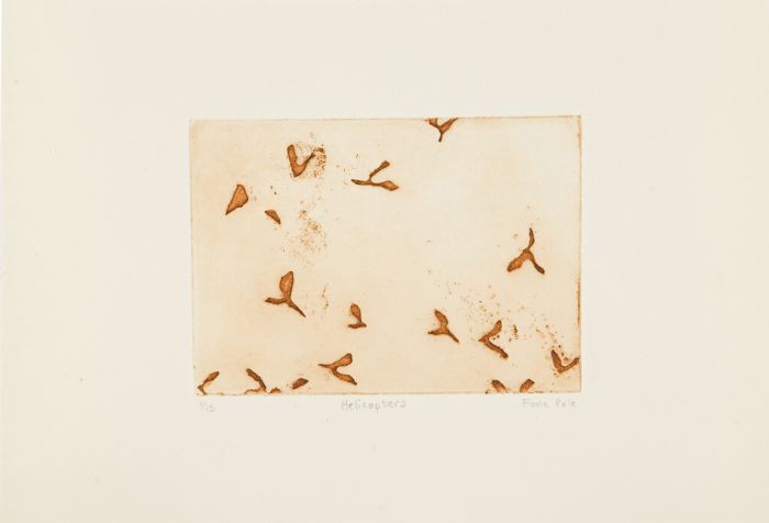 Click the image for a view of: Moving: Helicopters. 2011. Etching. Edition 15. 126X178mm