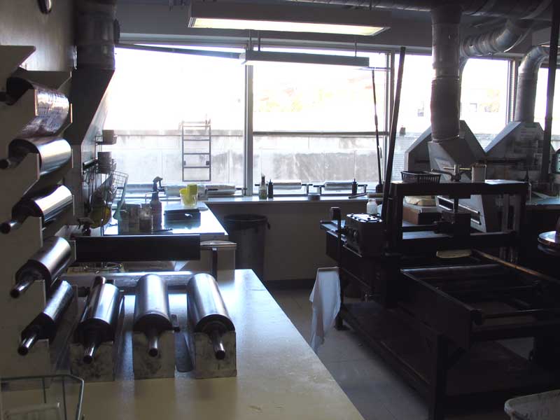 Click the image for a view of: The litho press at UWM